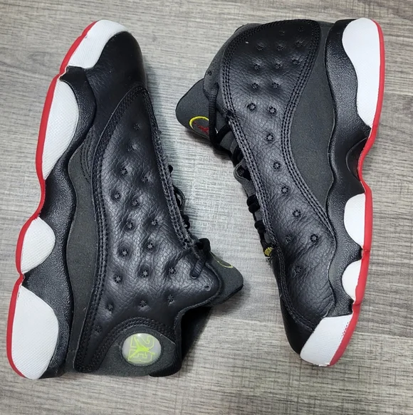 Jordan 13 Kids Shoes Black Red White Size 13.5C - Picture 5 of 7